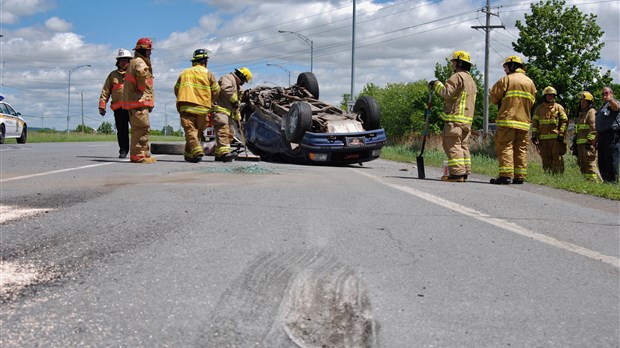 Accident sur la 112 à Marieville